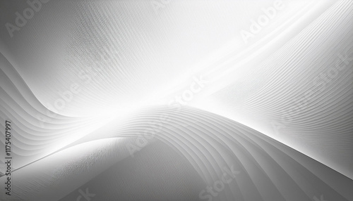Soft ripples of white fabric create an elegant, serene atmosphere in a bright, minimalist space