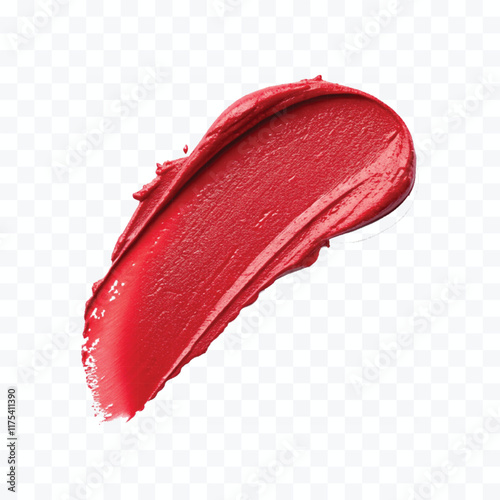 abstract 3d lipstick smudges in different colour style isolated on white background