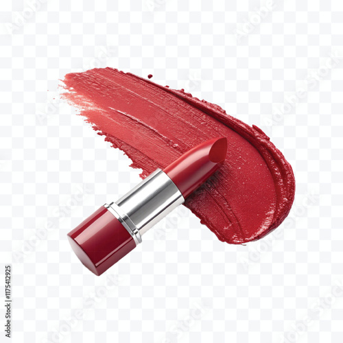 abstract 3d lipstick smudges in different colour style isolated on white background