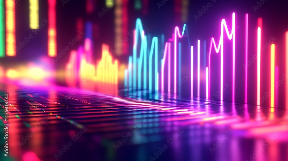 Abstract Neon Lightwave Data Visualization Abstract Neon Lightwave Data Visualization