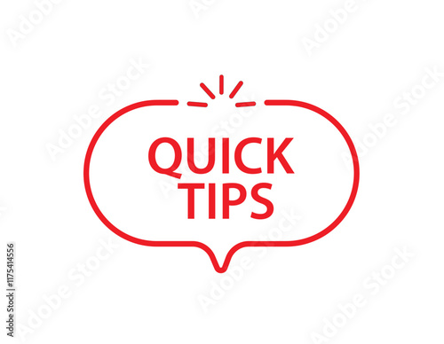 quick tips text information sign	