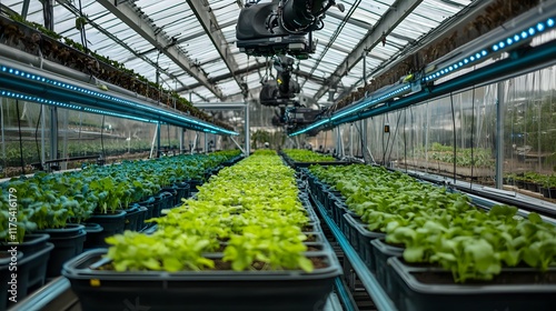 Automated Greenhouse with Hydroponic Systems for Fresh Vegetables