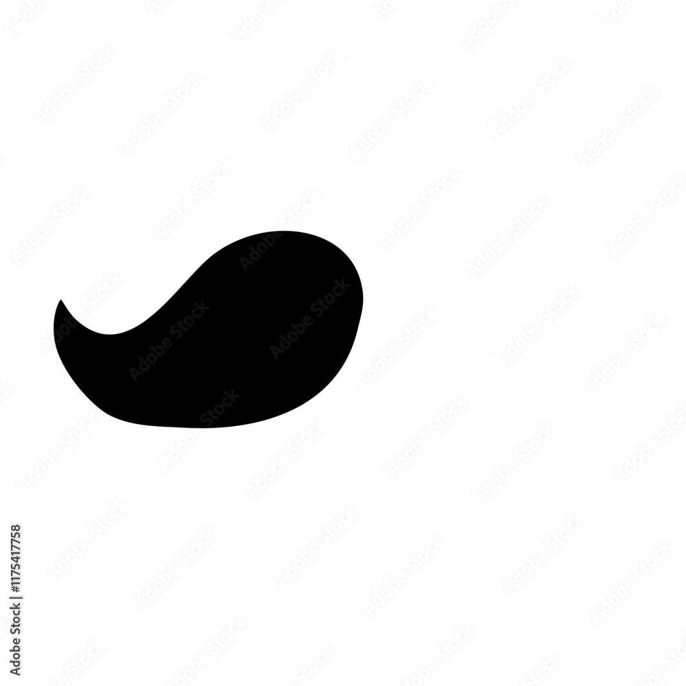 Half Moustache silhouette cartoon vector