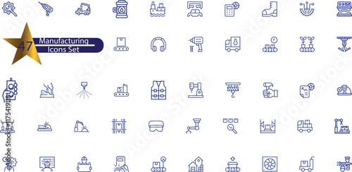 Manufacturing icon. Injection Molding, Manufacturing Tools, Product Assembly,