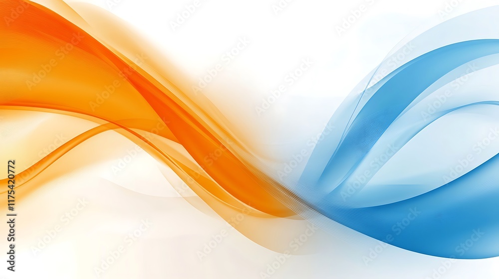 Dynamic abstract background of orange blanc and blue swirling wave patterns Dynamic abstract background of orange blanc and blue swirling wave patterns