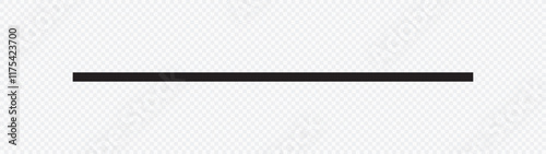 Black straight line. Simplicity and balance, horizontal straight line. Vector. EPS10.