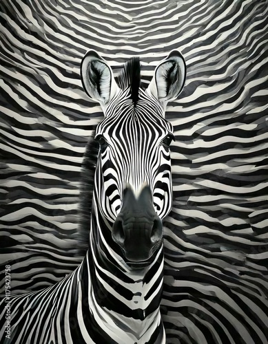 zebra head isolated on black