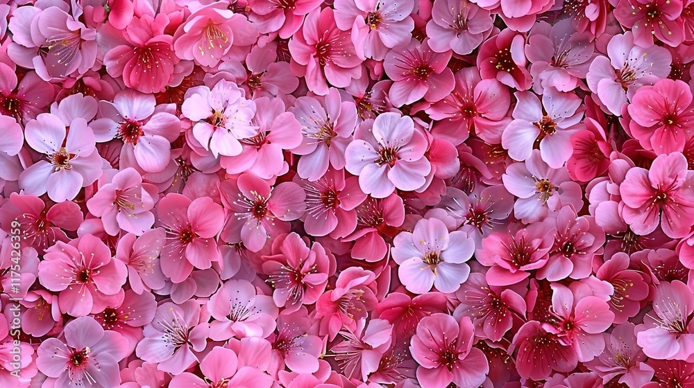 Obraz premium japanese flower seamless pattern wallpaper
