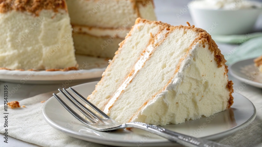 Close-up view of cake layers showcasing rich texture and creamy filling in a delightful dessert setting Close-up view of cake layers showcasing rich texture and creamy filling in a delightful dessert setting