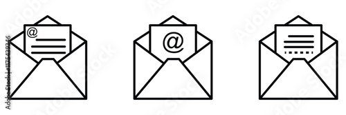 email icon set. mail icon set. eps 10.