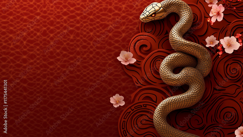 Obraz premium chinese new year 2025 snake zodiac