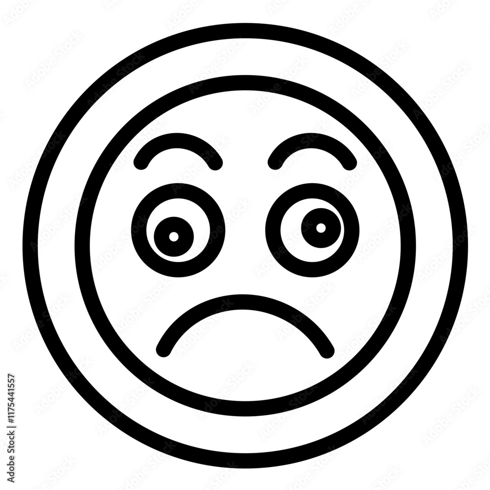 Fototapeta premium Unamused Face Icon