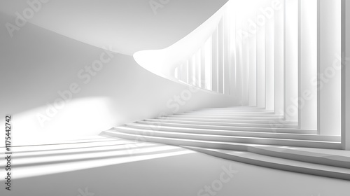 Tilted minimalist scale in a futuristic abstract environment