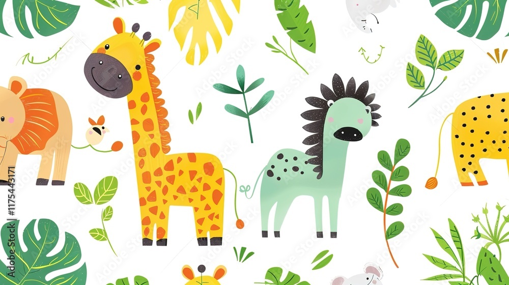 jungle safari seamless pattern wallpaper jungle safari seamless pattern wallpaper