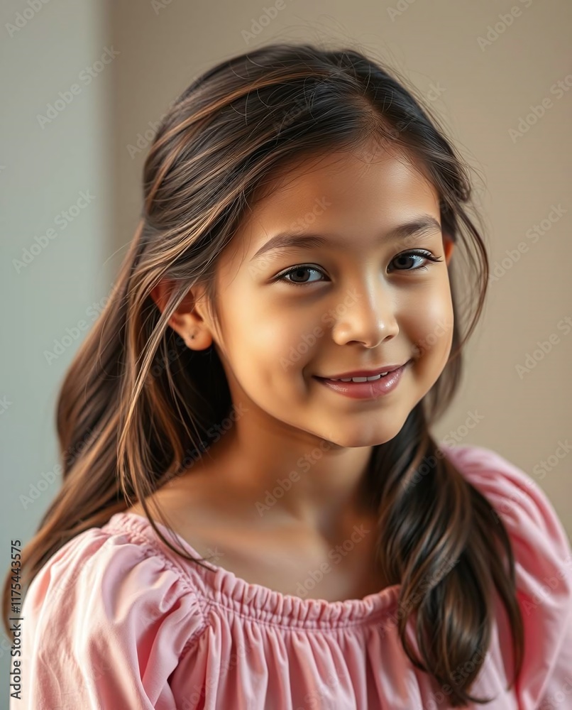 portrait of a girl with smile