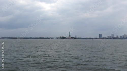 Ferry boat staten Island. Statue Liberty (NY).