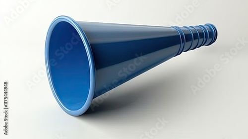 A classic blue megaphone perfect for announcements cheering or amplifying your voice. Ideal for sporting events rallies and public speaking.