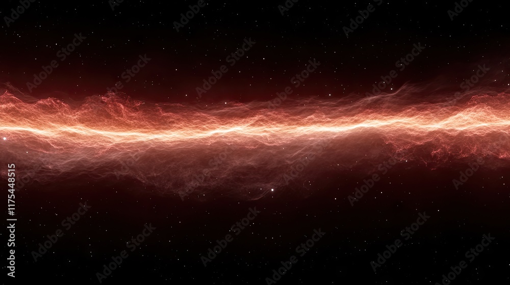 Obraz premium A vibrant flowing energy streak across a starry expanse. Ideal for sci-fi scenes or abstract backgrounds.