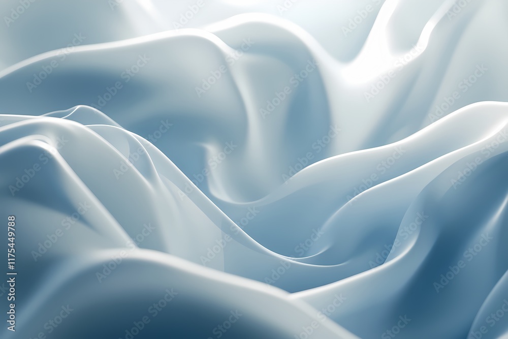 Obraz premium Abstract Draped Light Blue Fabric Texture Background