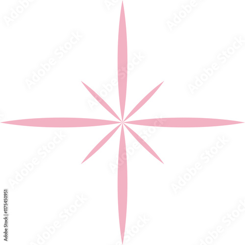 Simple snowflake figure brutalism style