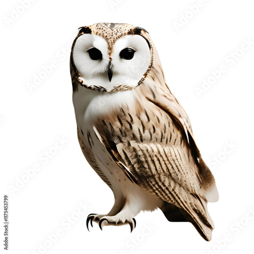 owl isolated on a transparent background photo