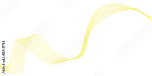 Abstract background with yellow smooth lines. Banner design template. Vector illustration.