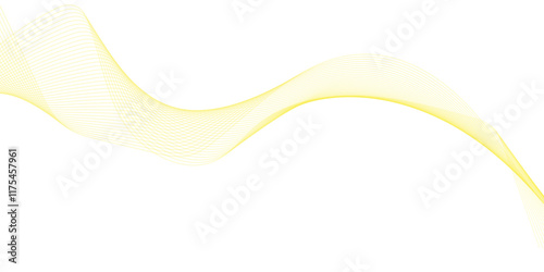 Abstract background with yellow smooth lines. Banner design template. Vector illustration.