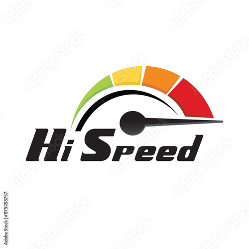 Auto speedometer or business speedometer icon template. Isolated vector illustration