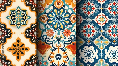 moroccan tiles seamless pattern wallpaper