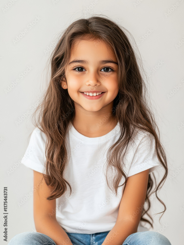 happy indian girl smiling on isolated background happy indian girl smiling on isolated background