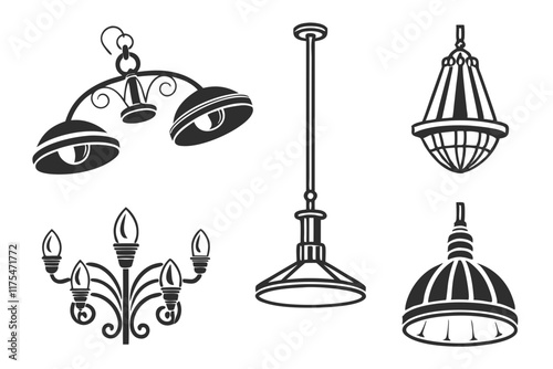 illustration of a set of lamps