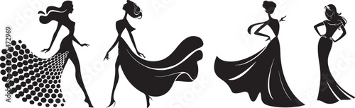 Elegant Fashion Silhouette Vector Art Collection