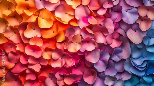 A bright and lively floral background with layers of colorful petals
