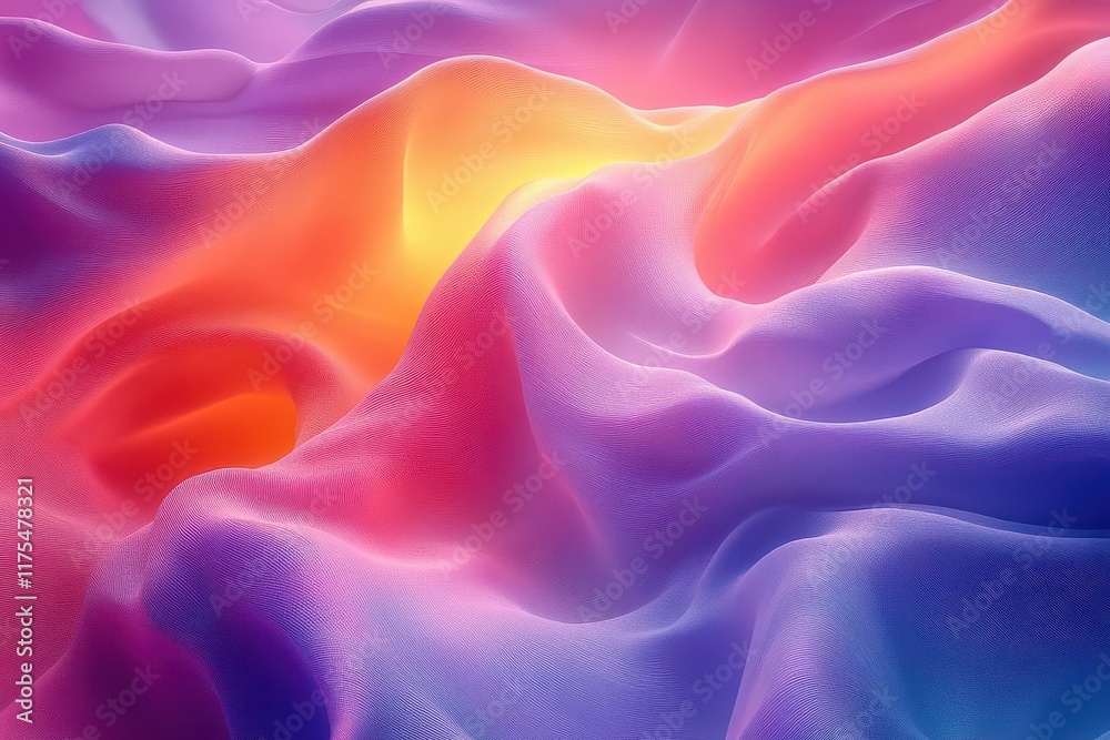 Fototapeta premium futuristic abstract 3d background designed with flowing forms and vibrant colors creating an immersive visual experience that captivates the viewers imagination and evokes a sense of wonder