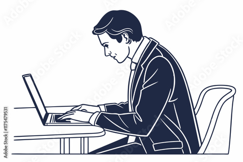 person working on laptop