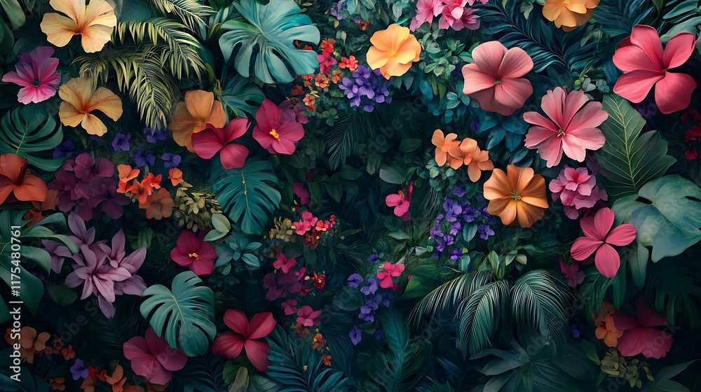 A breathtaking garden-inspired background filled with vibrant floral displays