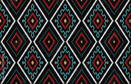 Wallpaper Mural Ethnic pattern seamless.Design for background ,curtain, carpet, wallpaper, clothing, wrapping, Batik, vector illustration. Torontodigital.ca