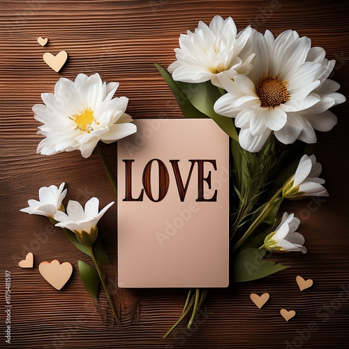 thank you card with flowers