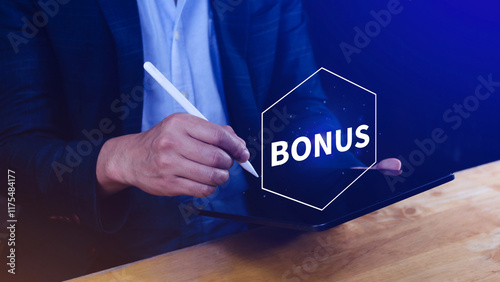 Bonus concept, suggests additional reward or incentive provided to individuals based on their performance or achievement. saving and manage money to success business