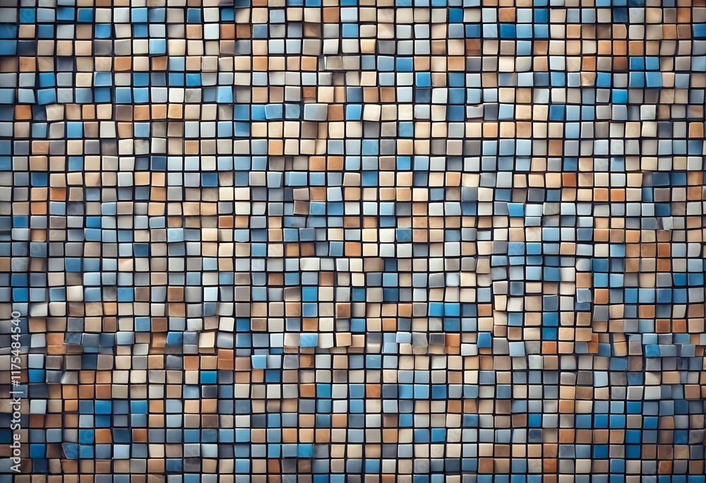 Fototapeta premium shape wall.png arranged mosaic textured tiles