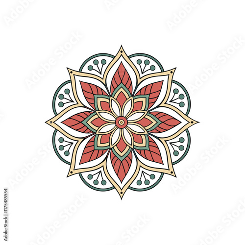Circular pattern in the form of a mandala