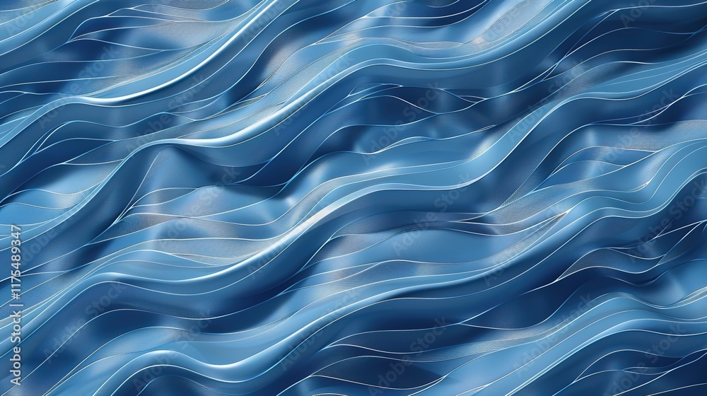 Obraz premium oceanic wave seamless pattern wallpaper