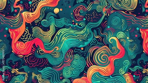 oceanic wave seamless pattern wallpaper