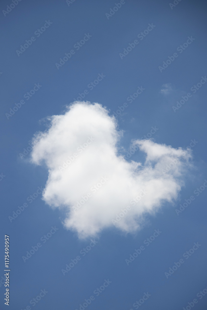 A fluffy white cloud against a blue sky. A fluffy white cloud against a blue sky.