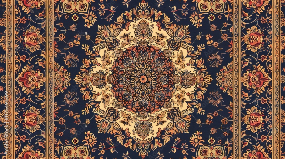 Naklejka premium persian rugs seamless pattern wallpaper