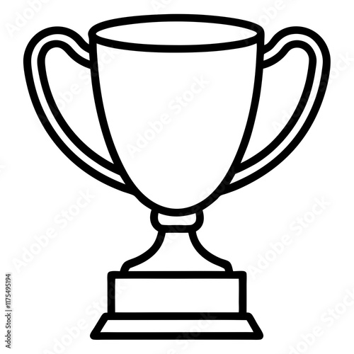 Elegant Line Art Trophy Illustration in Vector Format