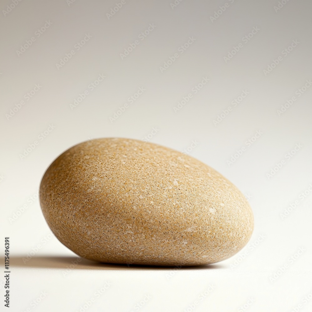A smooth, rounded stone with a soft beige hue rests on a neutral background, highlighting its natural texture and simple elegance. A smooth, rounded stone with a soft beige hue rests on a neutral background, highlighting its natural texture and simple elegance.