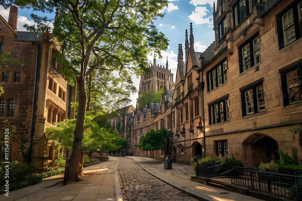 Fototapeta premium A view of the historic buildings in Boston, Massachusetts, USA.