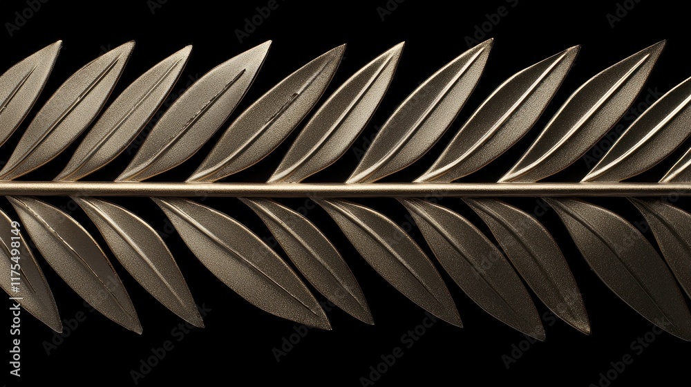 Fototapeta premium Elegant Gold Leaf Branch Design - Decorative