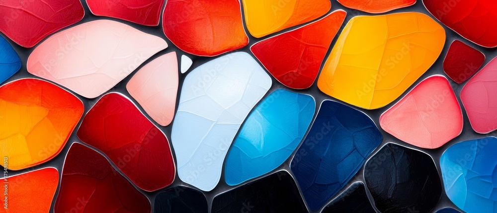 Abstract Colorful Stone Mosaic Pattern Vivid Hues Textured Paint Artistic Background Abstract Colorful Stone Mosaic Pattern Vivid Hues Textured Paint Artistic Background